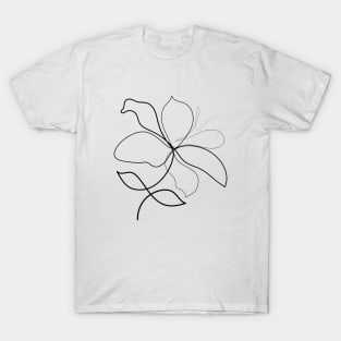 Lily Minimal art | One Line Drawing | One Line Art T-Shirt